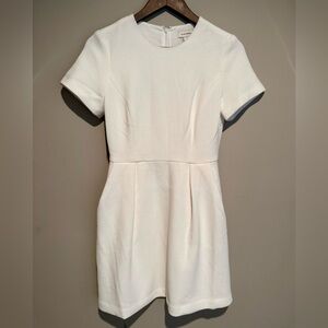 Club Monaco White Polyester & Viscose Back Zip Pleated Pockets Dores Size 0